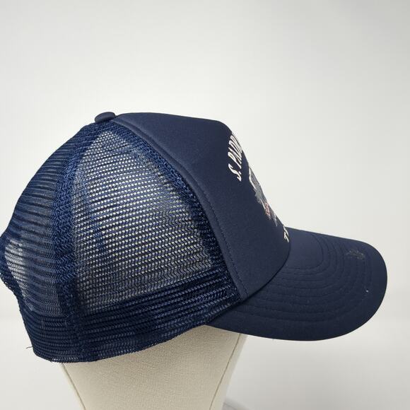 S. Padre Island Texas Snapback Trucker Hat Blue One Size Attractive Headwear - Picture 5 of 10